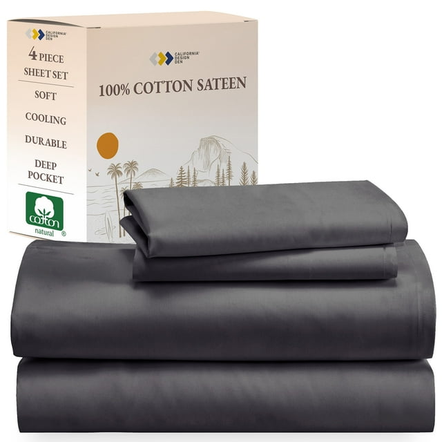 Soft Cooling Sheets, 100 Cotton Sheets King Size Bed Sheets Set With