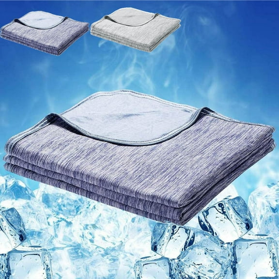 Soft Cooling Throw Blanket Summer Ice Silk Comfortable Cozy Nap Blanket Cold Blanket Sleeping Blanket