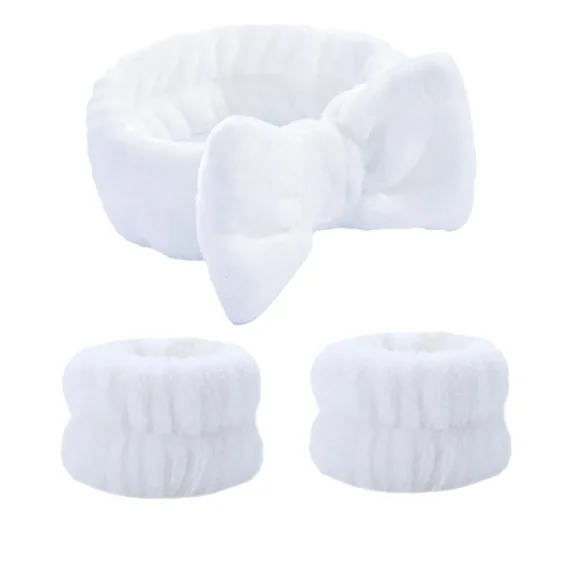 Soft Coral Fleece Headband Women Makeup Wash Face Spa Elastic Hair Band Fashion Female Girls Hair Accessories Wrist Washband