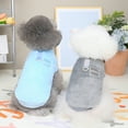 thumbnail image 1 of Soft Coral Fleece Pet Clothes Warm Dog Vest Coat Cute Puppy Sweater Cat Apparel For Chihuahua Yorkie Terrier Shih Tzu Pet Outfit,L,325 Blue, 1 of 8
