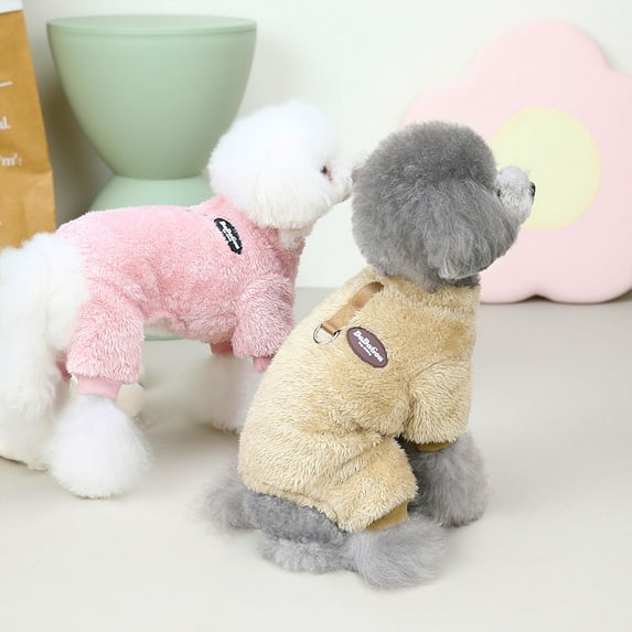 Soft Coral Fleece Pet Clothes Warm Dog Vest Coat Cute Puppy Sweater Cat Apparel For Chihuahua Yorkie Terrier Shih Tzu Pet Outfit,L,340 Pink