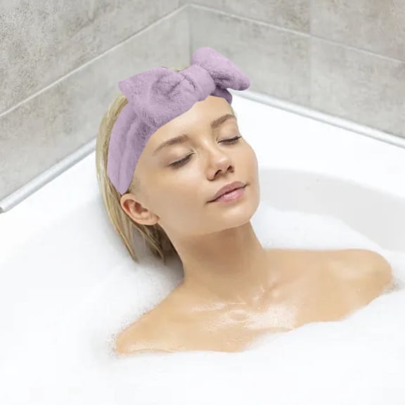 Soft Coral Spa Headband Absorbent Hair Wrap For Women Gentle Makeup Remover Headband