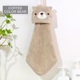 thumbnail image 1 of Soft Coral Velvet Hand Towel Super Absorbent Microfiber Hand Towel Cute Animal Design Hanging Bathroom Kitchen Towel Cloth, 1 of 3