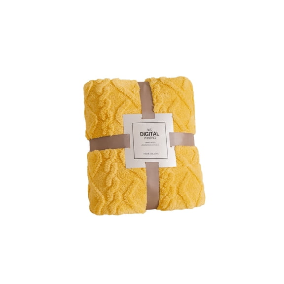 Soft Coral Velvet Throw Blanket,Solid Color Flannel Plush Blanket for Couch,Sofa,Bed,Cozy Warm Gift Blanket (Ginger 18x26in)