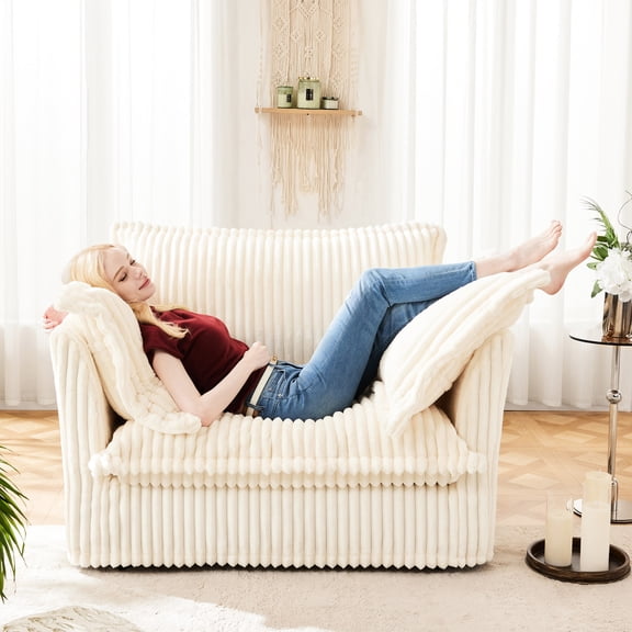 Soft Corduroy Material | Deep Seat for Solo Relaxation | Superior Resilience and Comfort