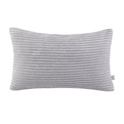 Soft Corduroy Striped Velvet Rectangle Decorative Throw Pillow Cusion For Couch, 12" x 20", Gray, 1 Pack