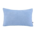 thumbnail image 1 of Soft Corduroy Striped Velvet Rectangle Decorative Throw Pillow Cusion For Couch, 12" x 20", Light Blue, 1 Pack, 1 of 5