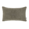 thumbnail image 1 of Soft Corduroy Striped Velvet Rectangle Decorative Throw Pillow Cusion For Couch, 12" x 20", Olive Green, 1 Pack, 1 of 5