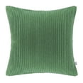 thumbnail image 1 of Soft Corduroy Striped Velvet Square Decorative Throw Pillow Cusion For Couch, 18" x 18", Green, 1 Pack, 1 of 5