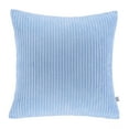 thumbnail image 1 of Soft Corduroy Striped Velvet Square Decorative Throw Pillow Cusion For Couch, 20" x 20", Light Blue, 1 Pack, 1 of 5