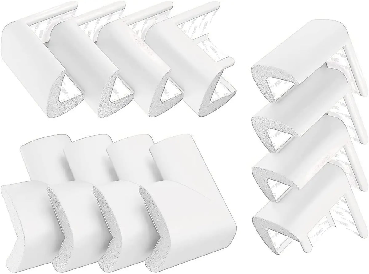 Peakally Corner Protectors Baby, 12 Pack Baby Proofing Corners and Edges,  Baby Corner Protector Guards with Strong Adhesion, Furniture Corner Guard 