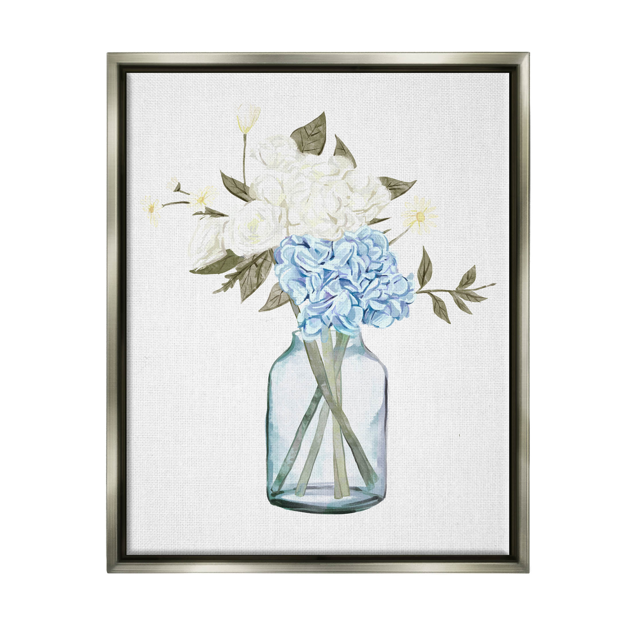 Soft Cottage Flower Arrangement Botanical & Floral Graphic Art Luster Gray Framed Art Print Wall Art