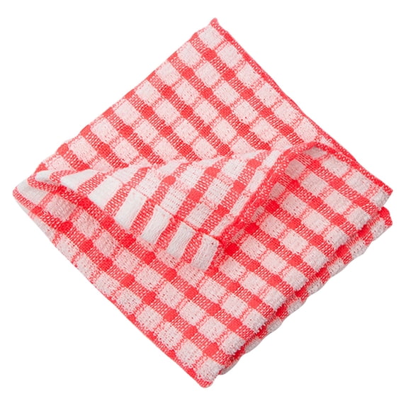 Soft Cotton Absorbent Kitchen Tea Towel For Drying Dishes, Reusable Dishcloth For Cleaning, Lint Free Dish Drying Cloth For Home Kitchen, Pink