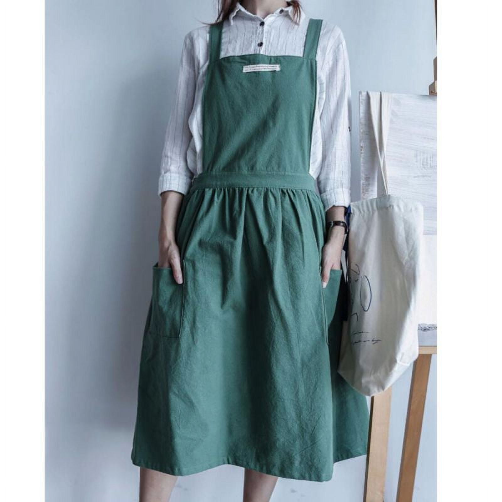 Soft Cotton Apron Solid Color Halter Cross Bandage Aprons Japanese Style  Kitchen Cooking Clothes Gift for Women Chef Housewarming - Walmart.com