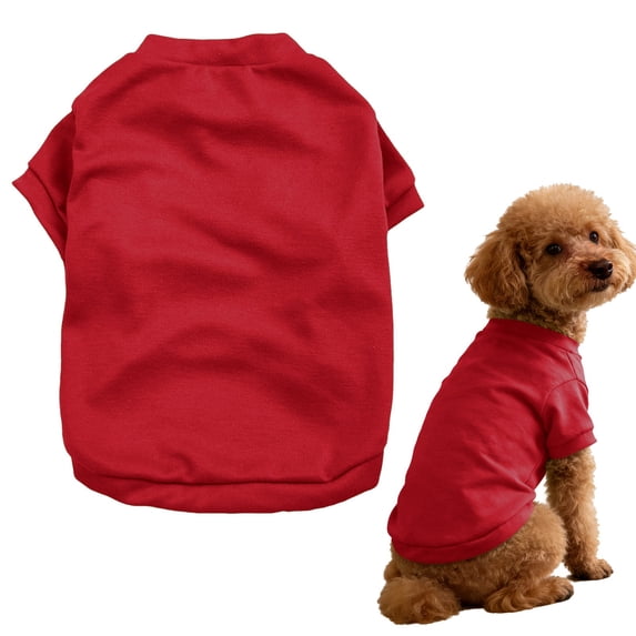 Soft Cotton Basic Dog T Shirt Lightweight Breathable Pullover Design for Small Medium Puppy