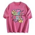 thumbnail image 1 of Soft Cotton Classic T-Shirt - ComfortableCute Softball Graphic Tee with Rainbow Letters And Baseball Accents Ladies Top, 1 of 5