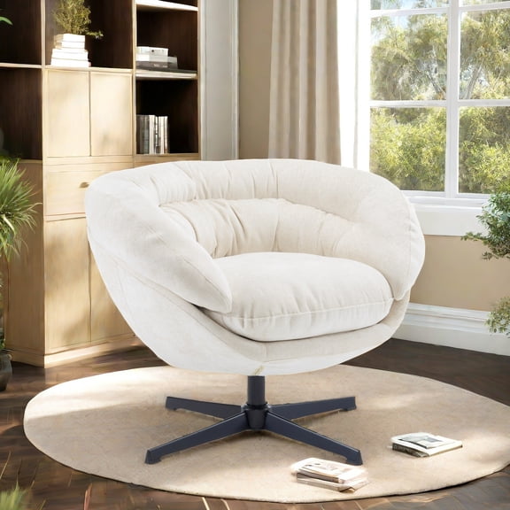 Soft Cotton-Filled & 360° Rotation | Suitable for Balcony, Bedroom & Reading Corner | Ensures Relaxation, Flexibility & Longevity