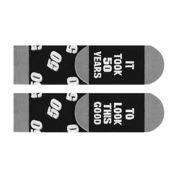 Soft Cotton Funny Calf Socks With Multiple Age Option 18th 21st 30th 40th 50th 60th For Adults Humorous Choices