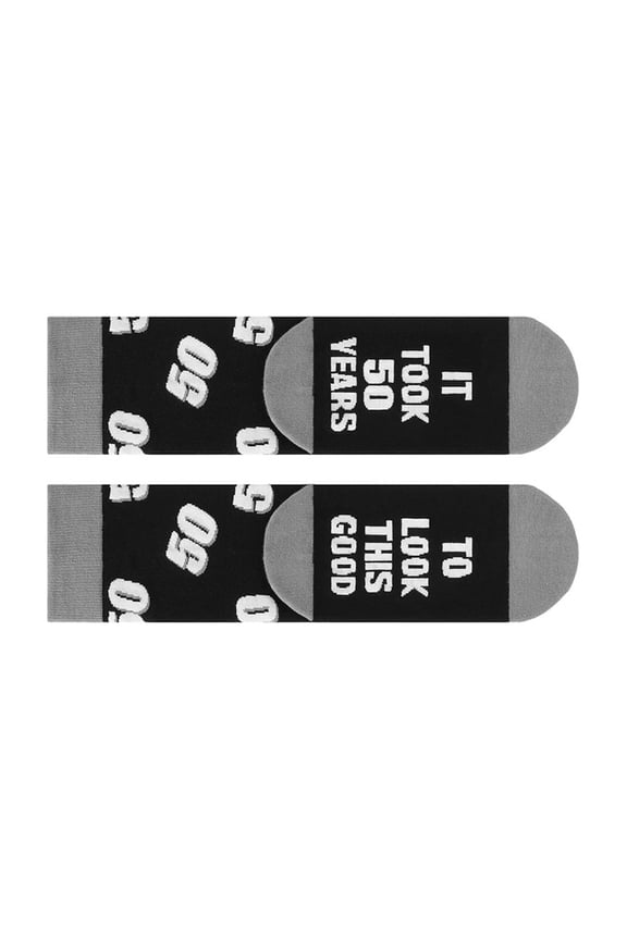 Soft Cotton Funny Calf Socks With Multiple Age Option 18th 21st 30th 40th 50th 60th For Adults Humorous Choices