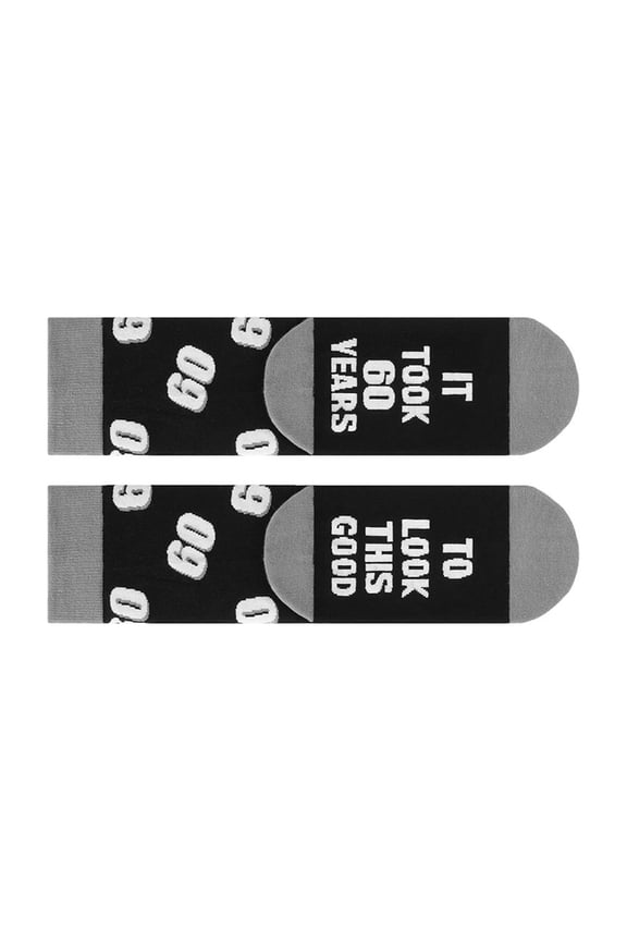 Soft Cotton Funny Calf Socks With Multiple Age Option 18th 21st 30th 40th 50th 60th For Adults Humorous Choices
