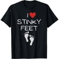 thumbnail image 1 of Soft Cotton - Funny I Love Stinky Feet Foot Barefoot Footprint Foot Smell T-Shirt, 1 of 4