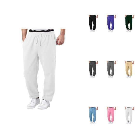 Soft Cotton Kids Boys Jogger Sweatpants 4-Pack – Loose Fit, Elastic Waist with Functional Drawstring, Breathable Everyday Wear for Ages 2-14