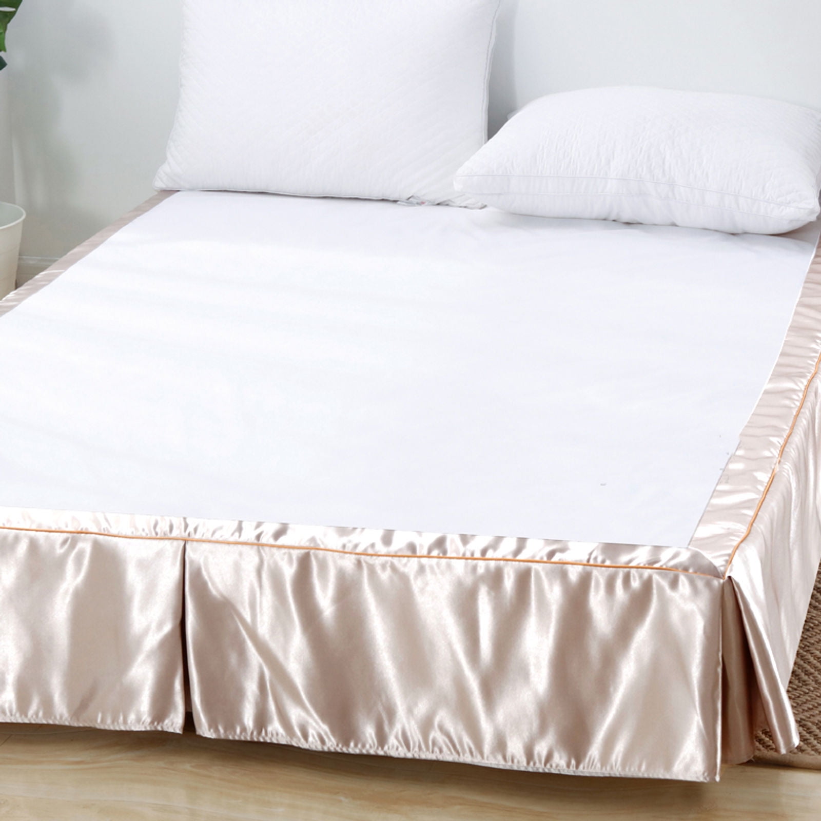 Soft Cotton Linen Bed Base Cover，Single Double Bed Cover，Fade Resistant