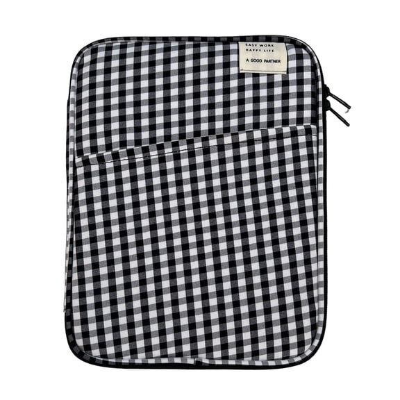 Laptop Sleeve for 11inch 13inch 14inch Pad Grids Styles Cotton Materials Protective Cover Easy Carry for Professional