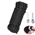 thumbnail image 1 of Soft Cotton Rope,Tutuviw 32 feet Long Soft Rope,8mm Thick Soft Tying Rope for Women Men,Soft Cotton Ropes for Knots,Natural Thick Long Rope for Hanging Clothes Home Décor, Black, 1 of 8