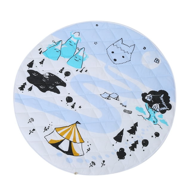 Soft Cotton Round Play Carpet Mat for Baby Toddlers Indoor Crawling