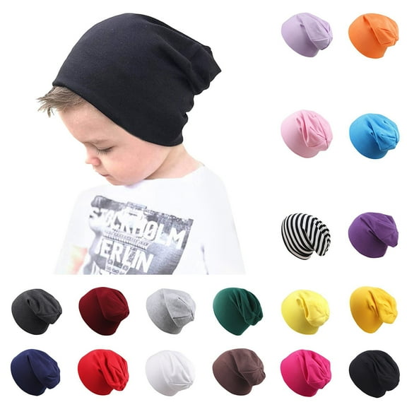 Soft Cotton Skull Cap for Infants and Toddlers Stretchy Beanie for 6 to 60 Months Unisex