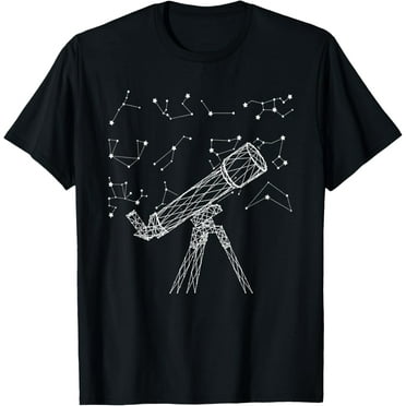 Soft Cotton - Star Constellations Galaxy Telescope Outer Space Astronomy T-Shirt