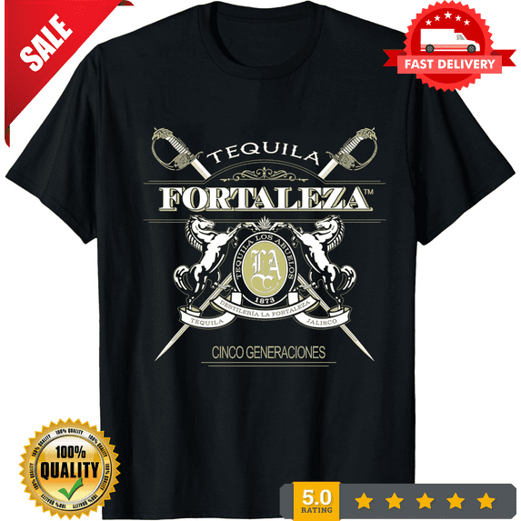 Soft Cotton T-Shirt. Fortaleza, Mexican Tequilar, Black, size S-5XL, LIMITED EDITION-TH67455