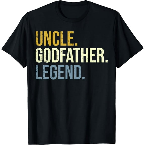 Soft Cotton - Uncle Godfather Legend Best Godfather Proposal Baptism T-Shirt