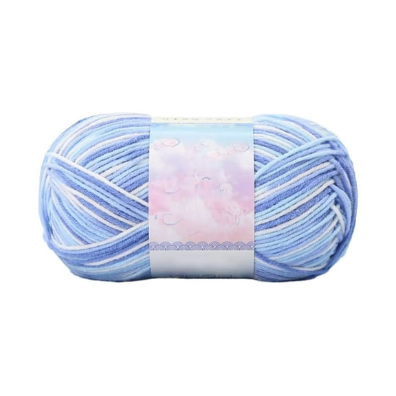 Soft Cotton Wool Yarn for Knitting & Crochet – Vibrant Tie-Dye Style Thick Wool Yarn for Crafting and Accessories, Perfect for Creative Projects