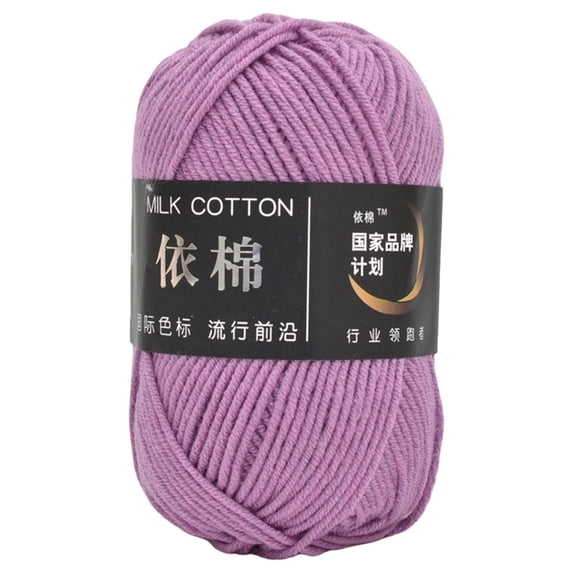 Soft Cotton Yarn Skeins for Knitting, Diy Material for Doll Sweater Hats Scarves Shawls, Crochet Thread for Beginners, Craft Supplies, 1 Roll of Yarn