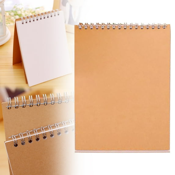 Soft Cover Notebook Journal, Blank Sketch Book Pad, Wirebound Memo Notepads Diary Notebook Planner With Unlined Paper