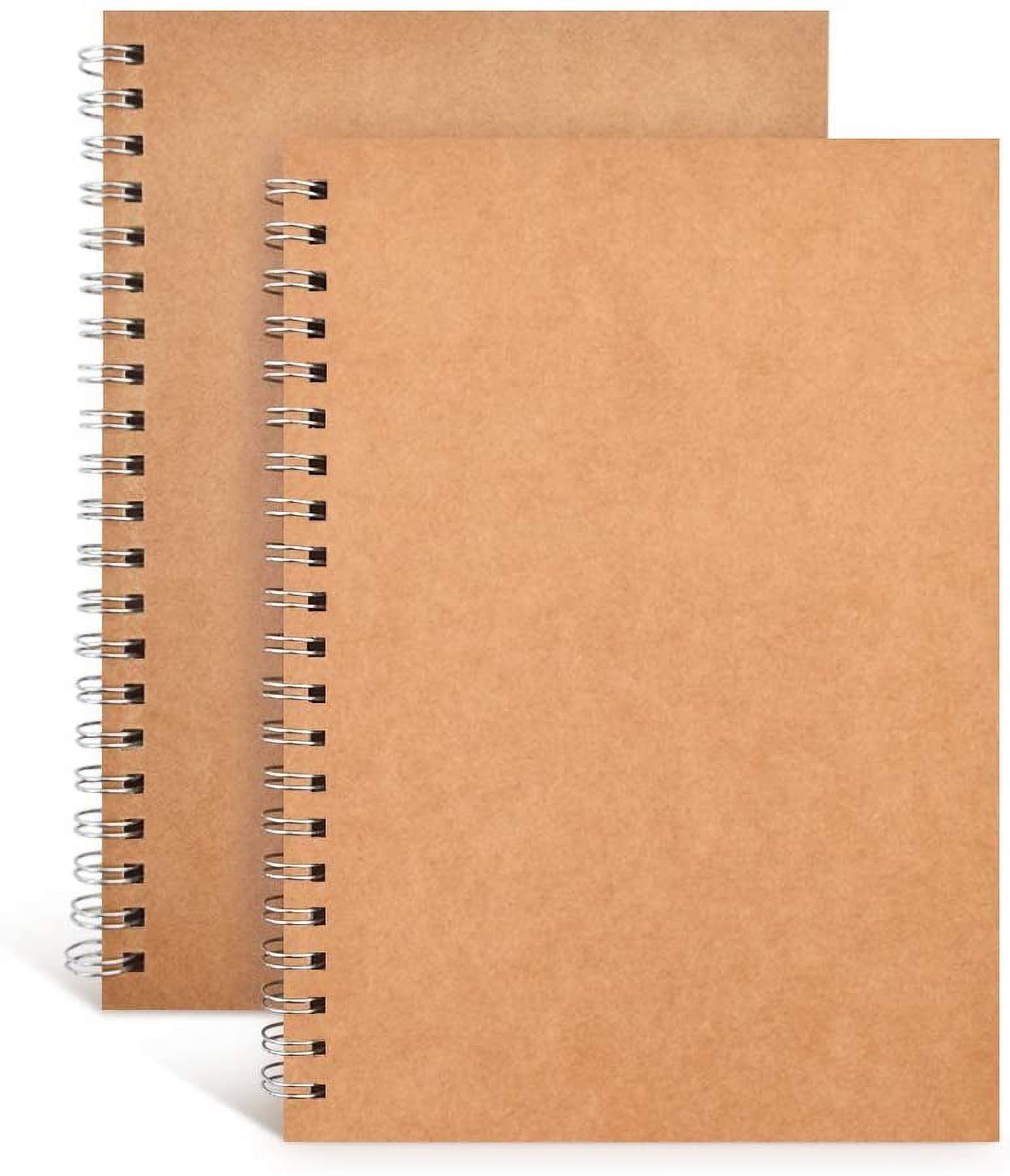 Soft Cover Spiral Notebook Journal 2Pack, Blank Sketch Book Pad