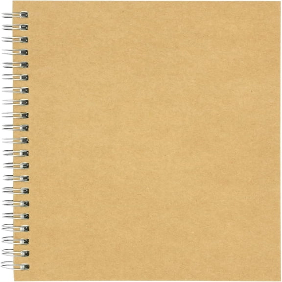 Soft Cover Spiral Notebook Journal, Blank Sketch Book Pad, Wirebound Memo Notepads Diary Notebook Planner with Unlined Paper, 100 Pages/ 50 Sheets, 7.5 "x 5.1" (Brown)