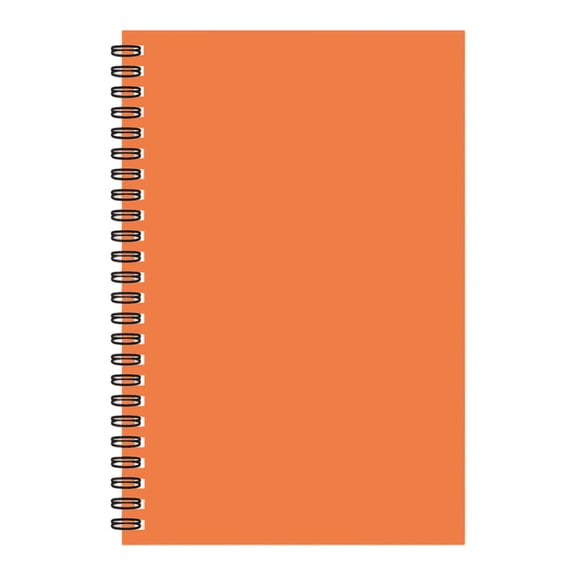 Soft Cover Spiral Notebook Journal, Blank Sketch Book Pad, Wirebound Memo Notepads Diary Notebook Planner with Unlined Paper, 100 Pages/ 50 Sheets, A5, 8.26 Inch X 5.5 Inch(Orange)