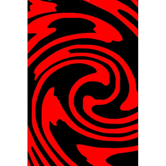 Soft Cozy 3D Look Tornado Black and Red Area Rug/ Carpet