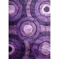 thumbnail image 1 of Soft Cozy Circular 3D Fluffy Round Design, Lavender, 7'6" x 10'3" Area Rug/Carpet by Makymo, 1 of 4