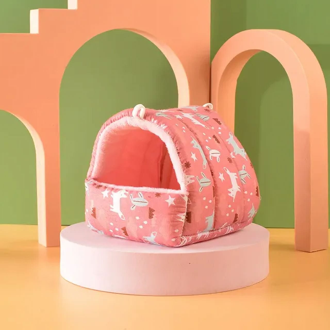 Soft and Cozy Cotton Mat for Small Animals Fluffy and Warm Snug Nest