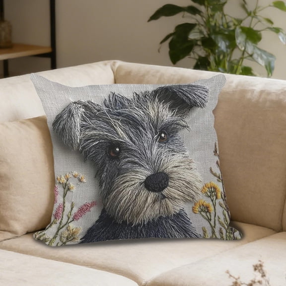 Soft and Cozy Digital Print Sofa Cushion Cover for Living Room Decor - Embroidered-Like Design with Furry Friend Themes, Perfect for Enhancing Home Aesthetics and Comfort