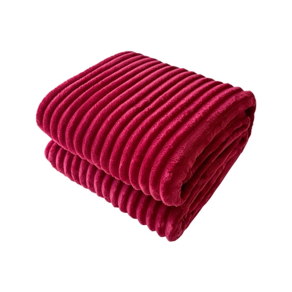 Soft & Cozy Flannel Fleece Throw Blanket - Warm, Lightweight, Ribbed Sofa & Bed Decor for All Seasons, Perfect for Relaxing, Reading, Napping, and Gifting