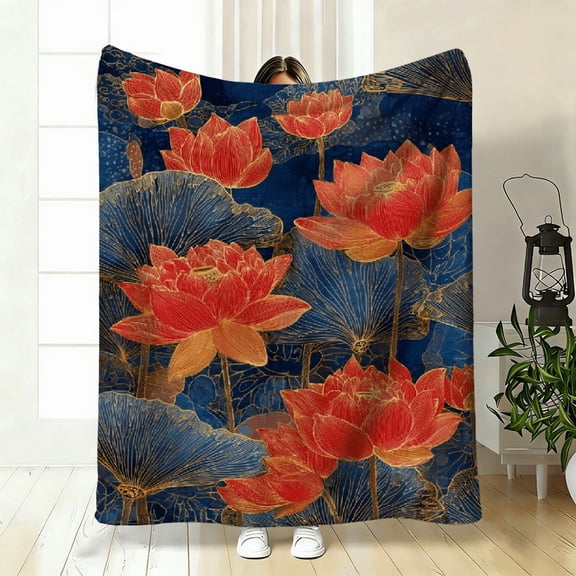 Soft Cozy Mandala Flannel Throw Blanket - Versatile for Bed, Sofa, Office, Camping Lightweight, Warm for All Seasons.