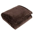 thumbnail image 1 of Soft Cozy Plush 60”L x 50”W Lightweight Reversible Microfiber Sherpa Throw Blanket for Adults, Kids, Pets, Beds, Couches and Loveseats in Brown, 1 of 9