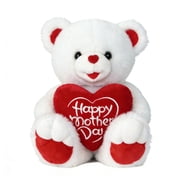 Soft Cozy Stuffed Bear Doll, Heart Themed Mothers Day Gifts, Cute Heart-Patterned Plush Toy, Decorative Bear Doll with Gentle Details for Special Occasions and Daily Home Couch Decoration