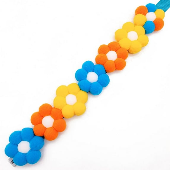 Soft Creative Adjustable Small Flower Pattern Popular Colorful Puppy Kitty Decor Cat Necklace Pet Supplies Dog Collar M 12