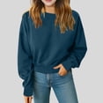 thumbnail image 1 of Soft Crewneck Cropped Sweatshirt For Women Long Sleeve Lightweight Basic Crop Tops 2025, 1 of 3